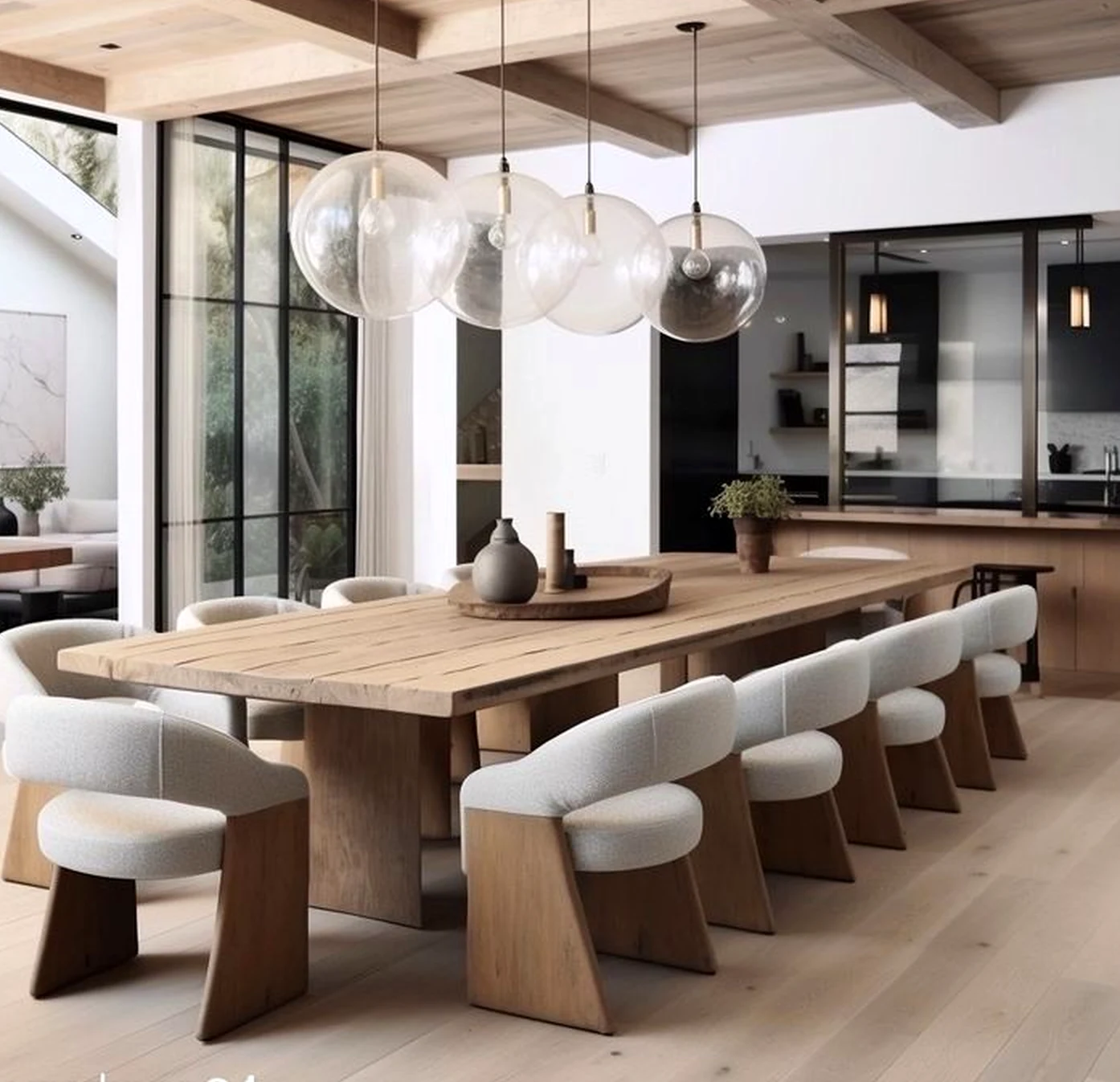 Natural colorful passage supports the view through light, leaving the space feeling comfortable in daily use.