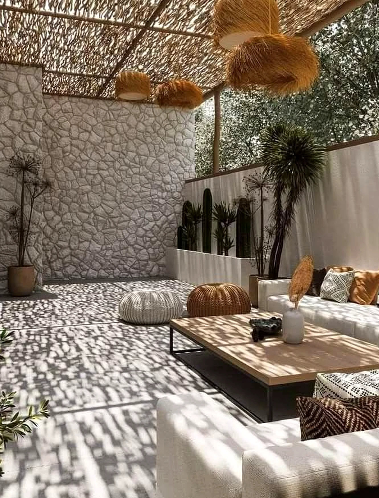 Calm courtyard view gives the garden edge more balance, so the whole view feels personal and relaxed.