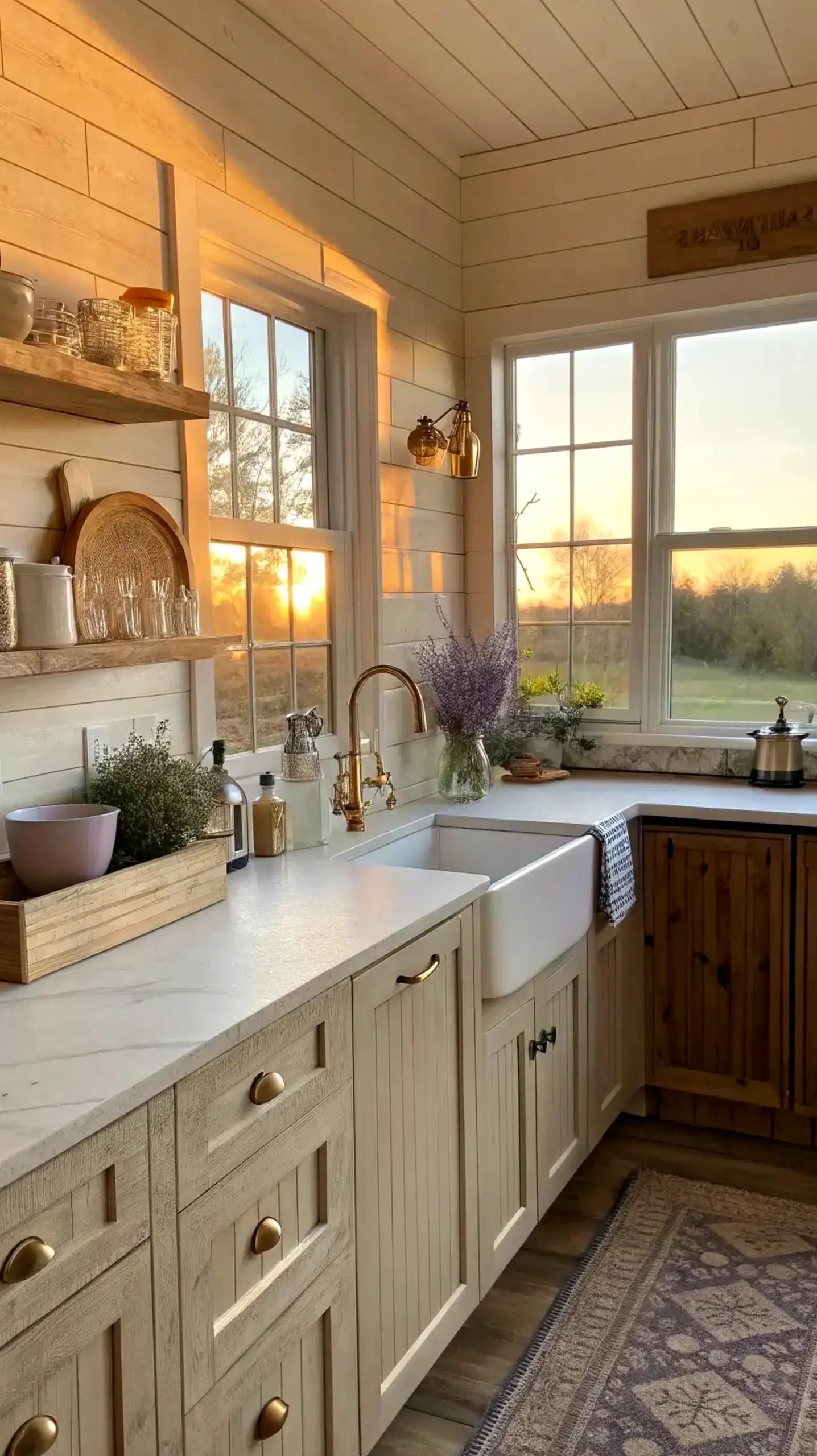 Quiet tile detail gives the table more focus, so the whole view feels bright but not busy.
