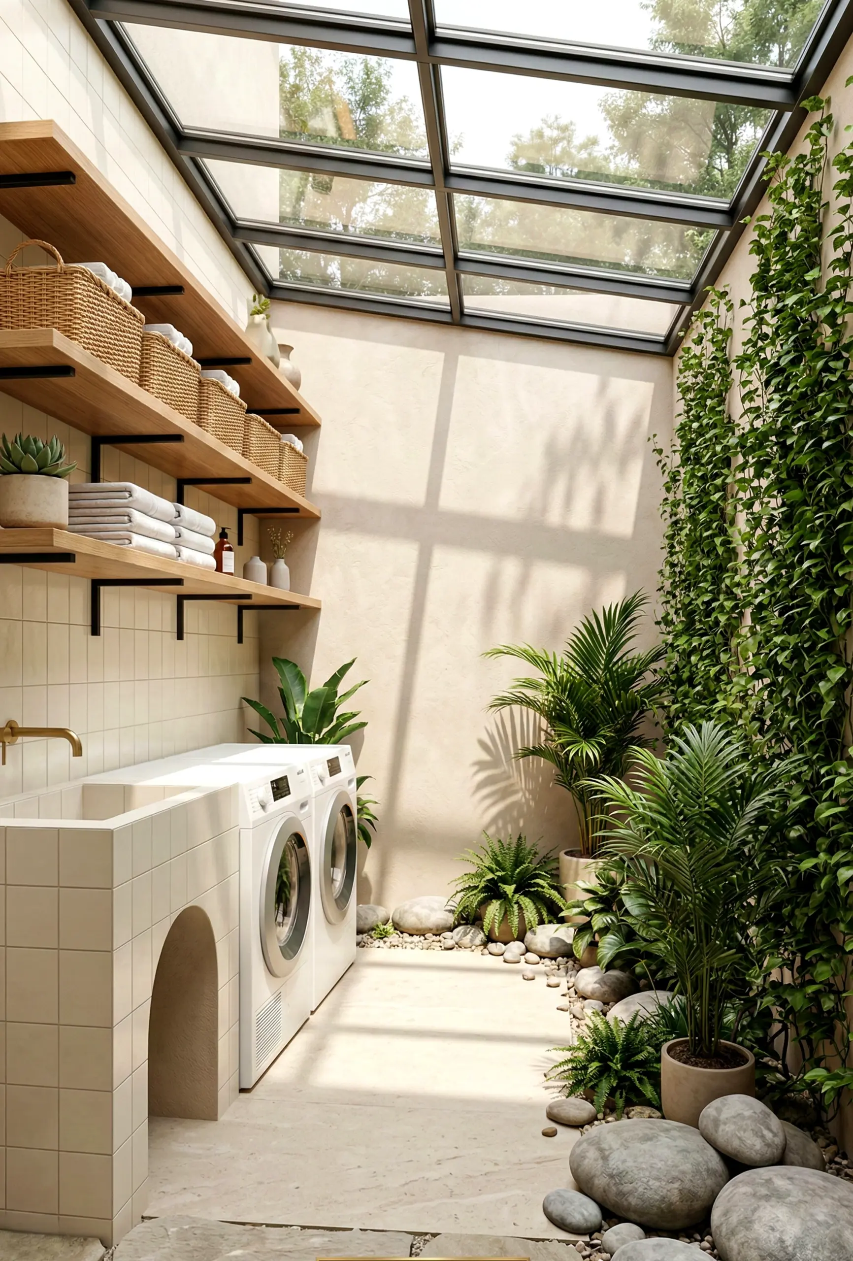 Open bedside layer adds a clear layer of light, helping the garden edge feel clear and inviting.