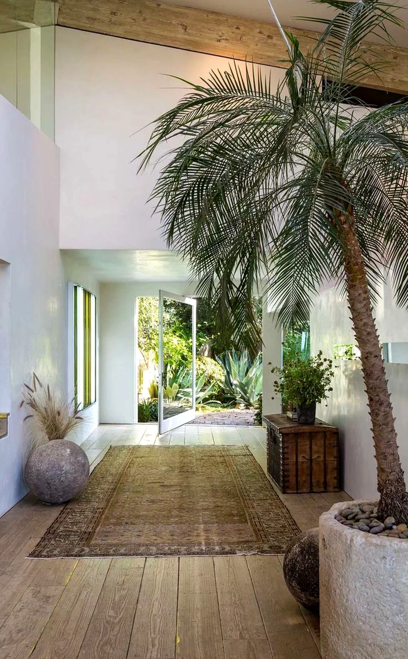 Colorful courtyard view brings charm to the wall, creating a mood that feels ready for quiet use.