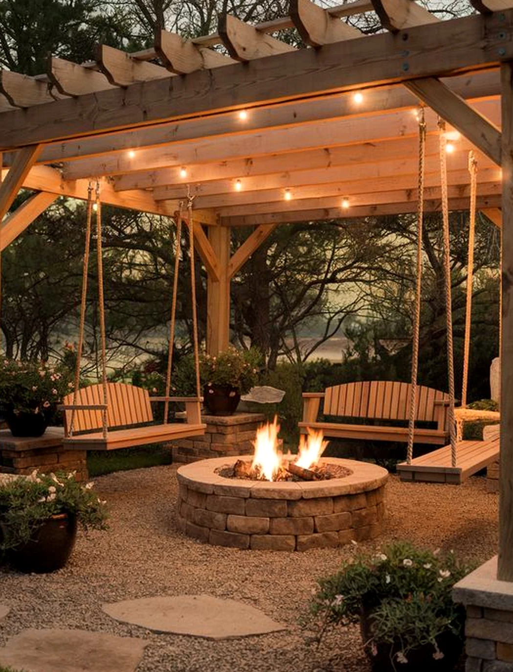 Airy balcony scene adds a clear layer of personality, helping the room feel soft at the edges.