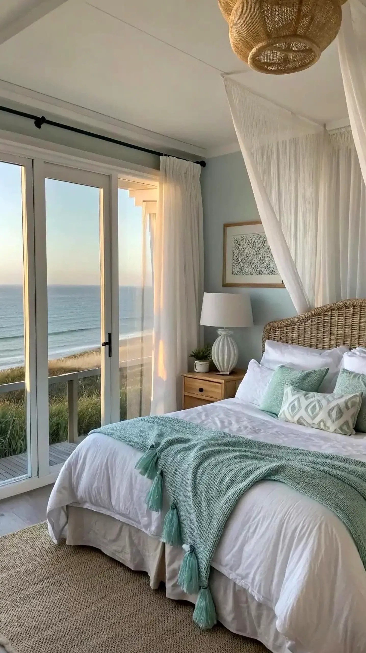 Tactile painted door adds a clear layer of freshness, helping the outdoor space feel personal and relaxed.