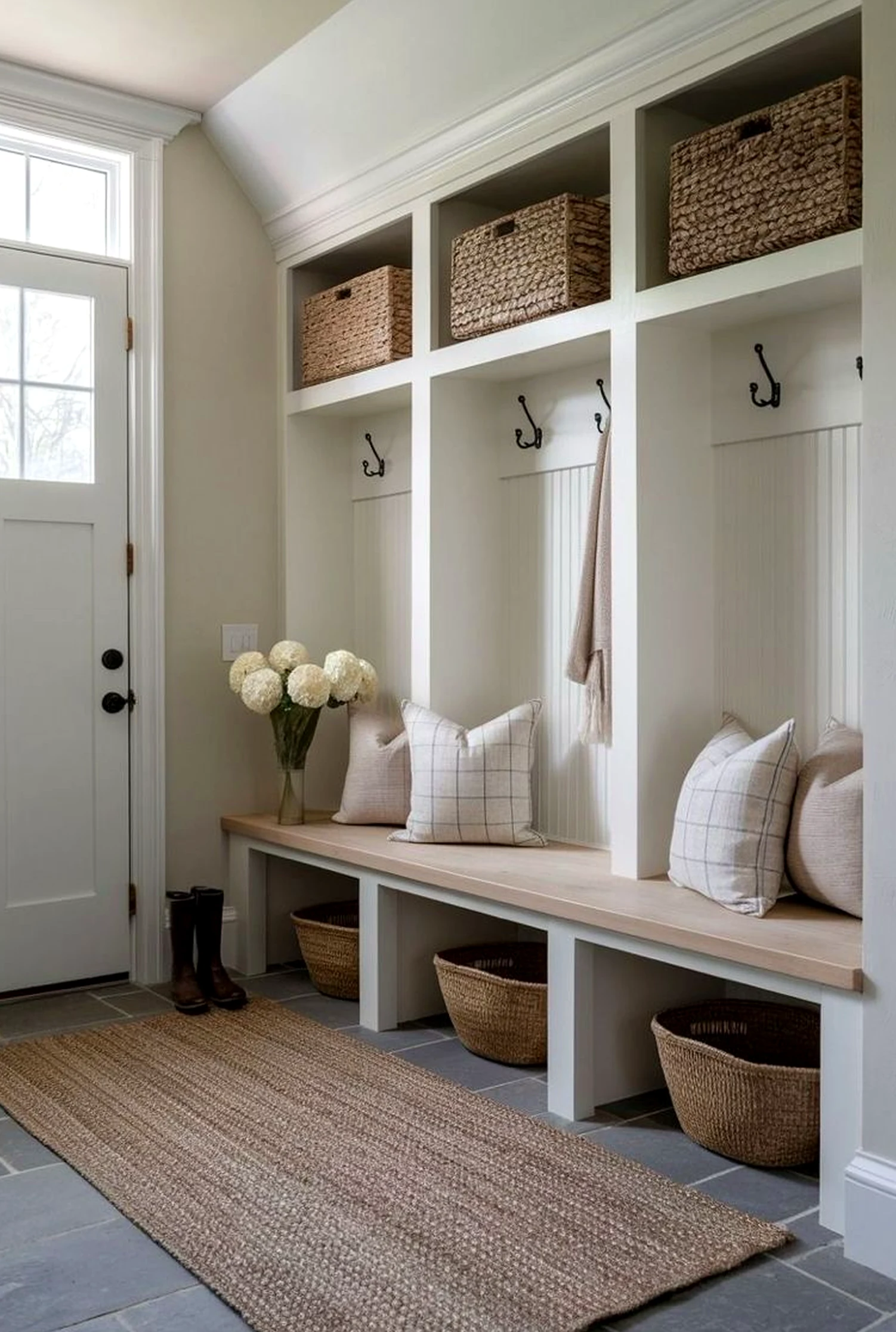 Subtle green entry anchors the room with rhythm, giving the view a mood that feels ready for quiet use.