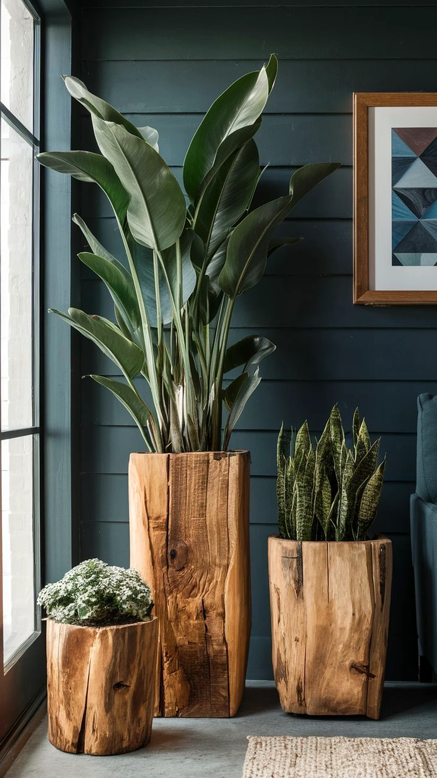 Luminous lamp detail draws attention to movement while the garden edge stays settled and welcoming.