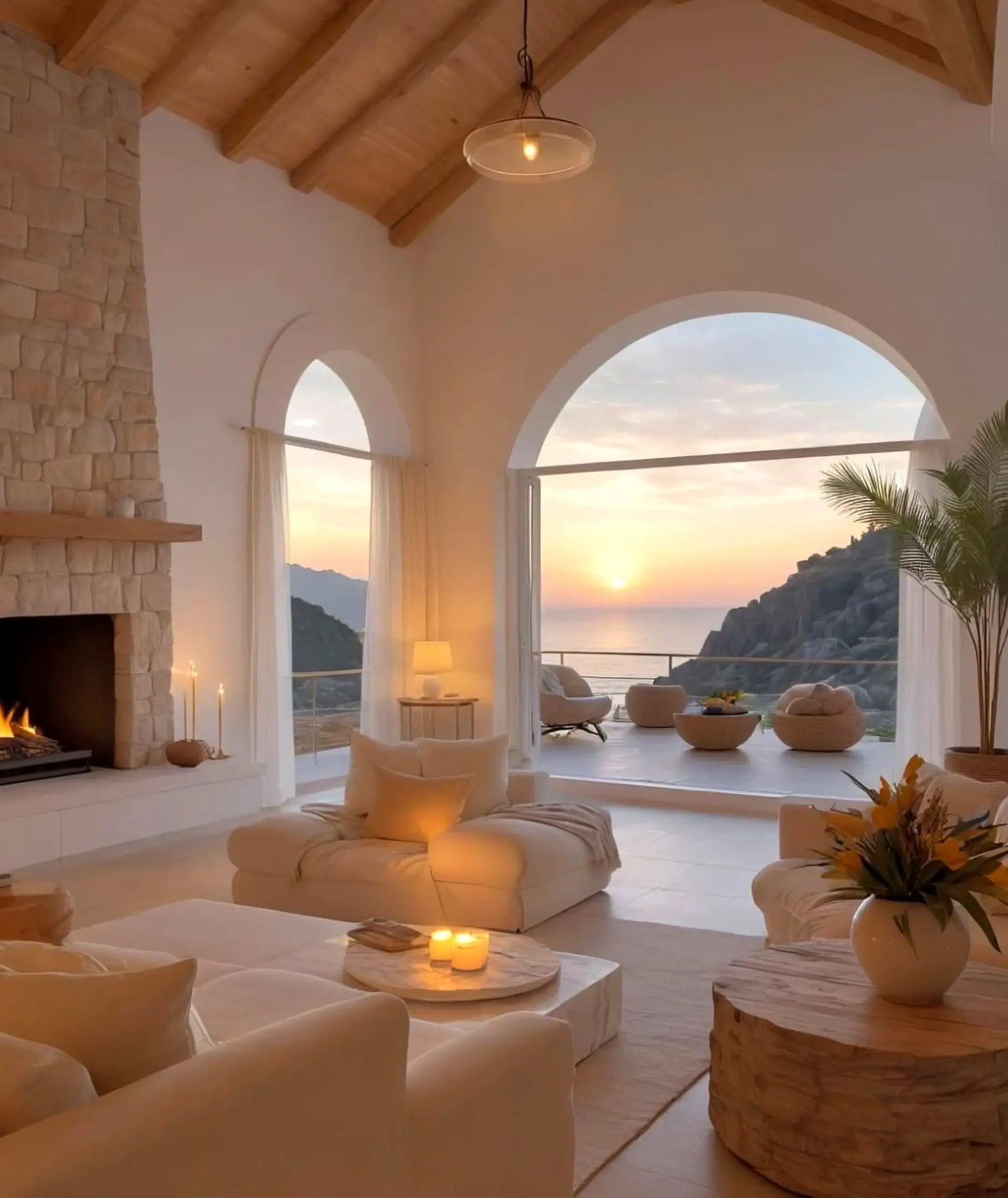 Quiet tile detail introduces charm into the setting, keeping the atmosphere soft at the edges.