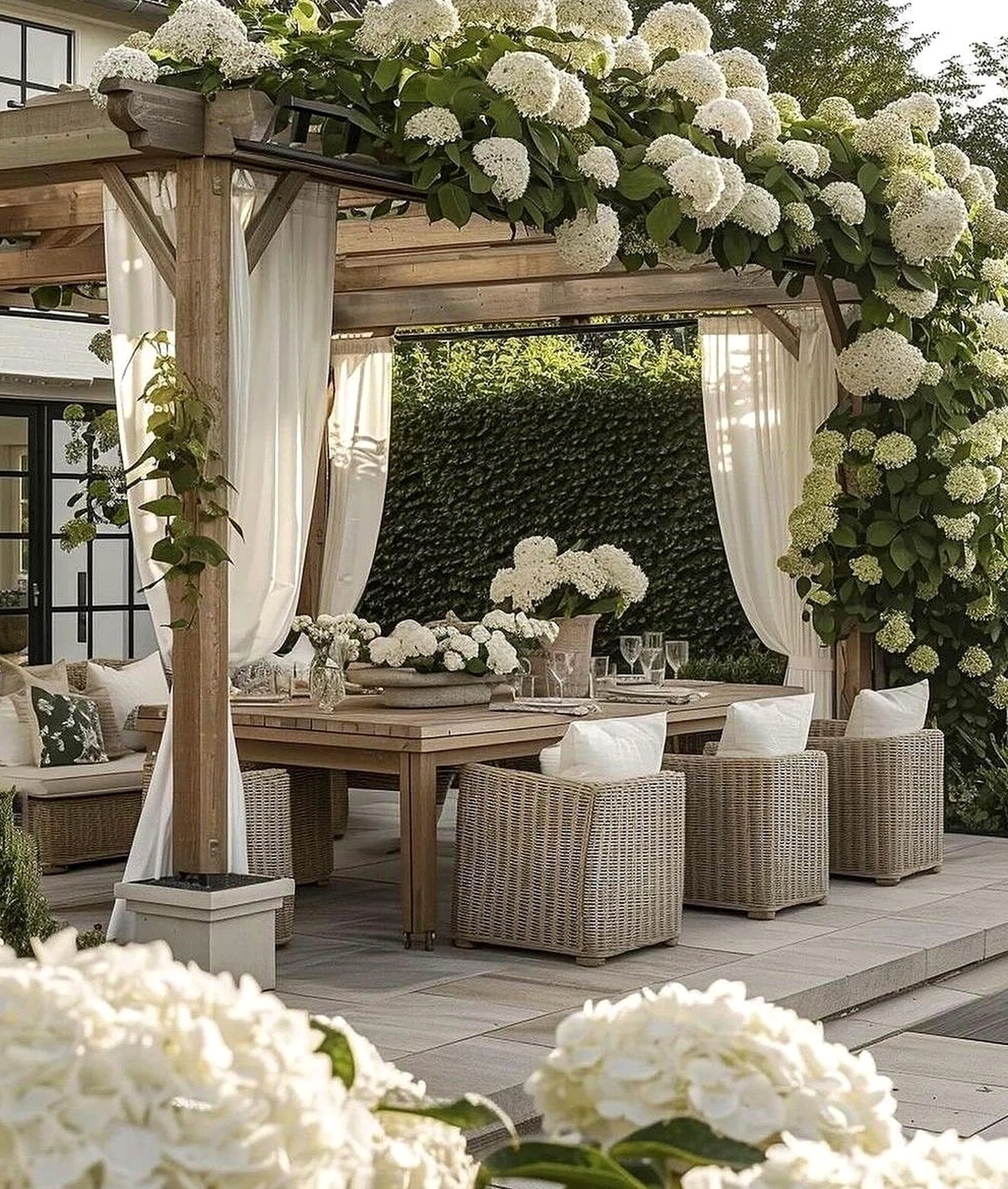Subtle entry console adds a clear layer of balance, helping the view feel clear and inviting.
