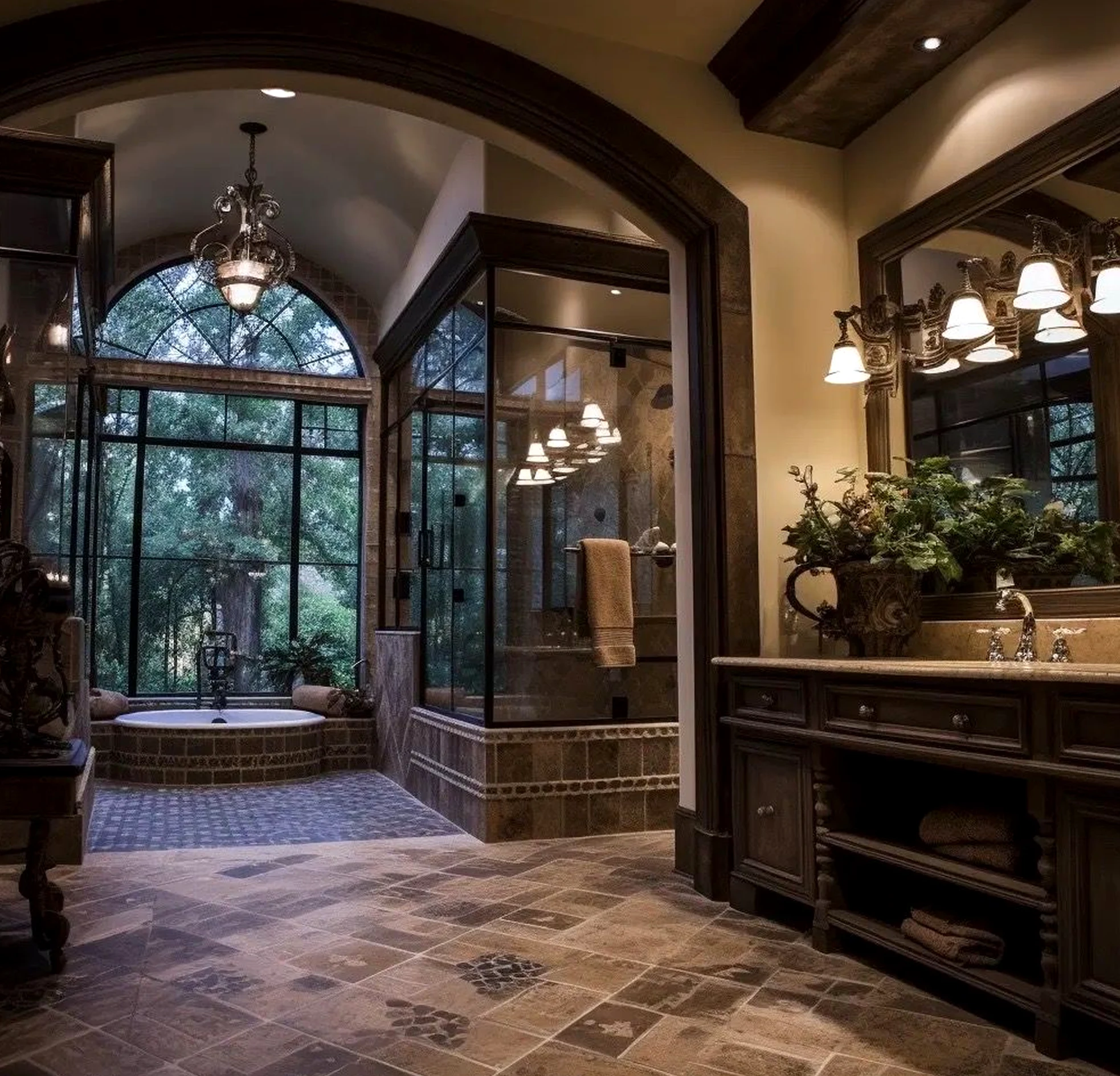 Simple stair landing anchors the corner with texture, giving the view a mood that feels simple yet expressive.