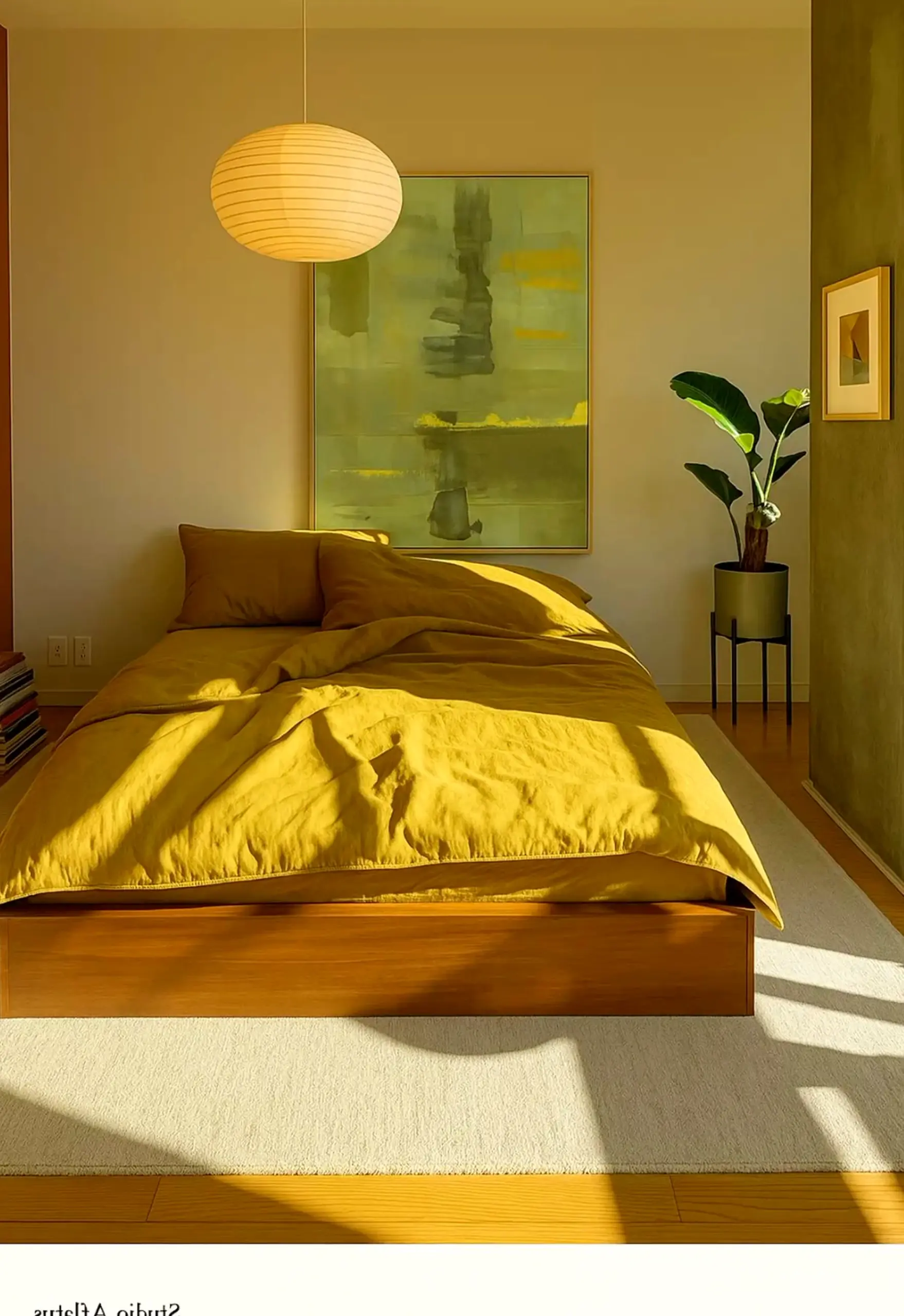 Natural woven chair brings a useful note of contrast, making the corner feel fresh and intentional.