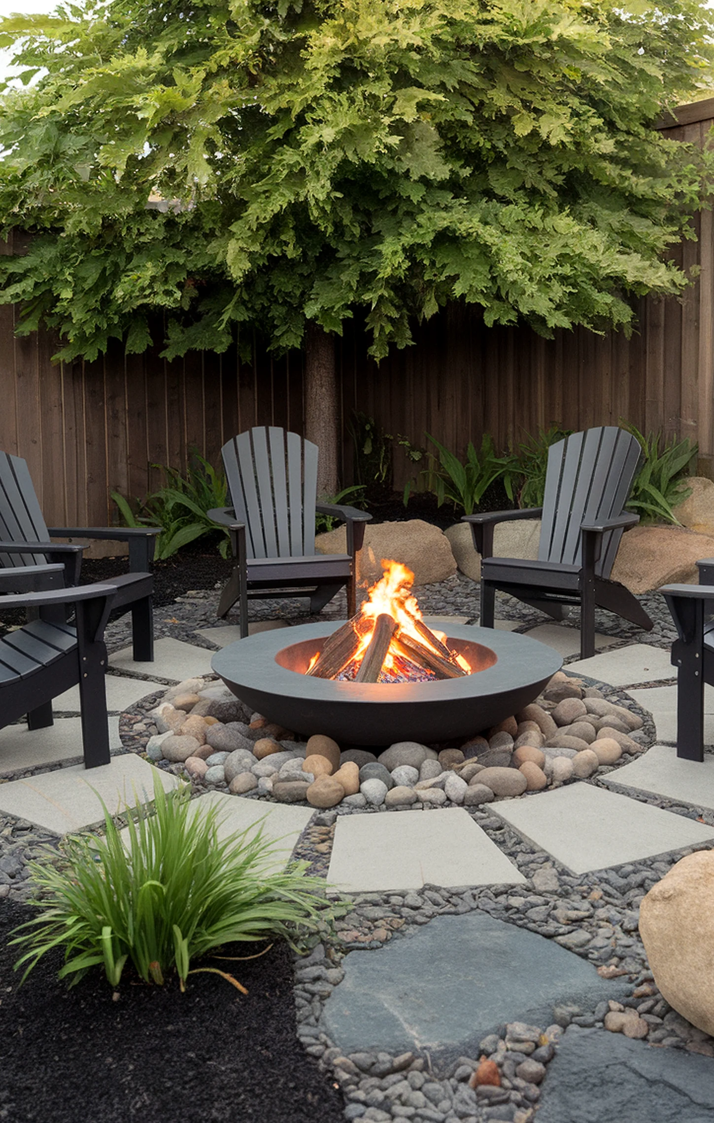 Soft shower wall brings charm to the garden edge, creating a mood that feels simple yet expressive.