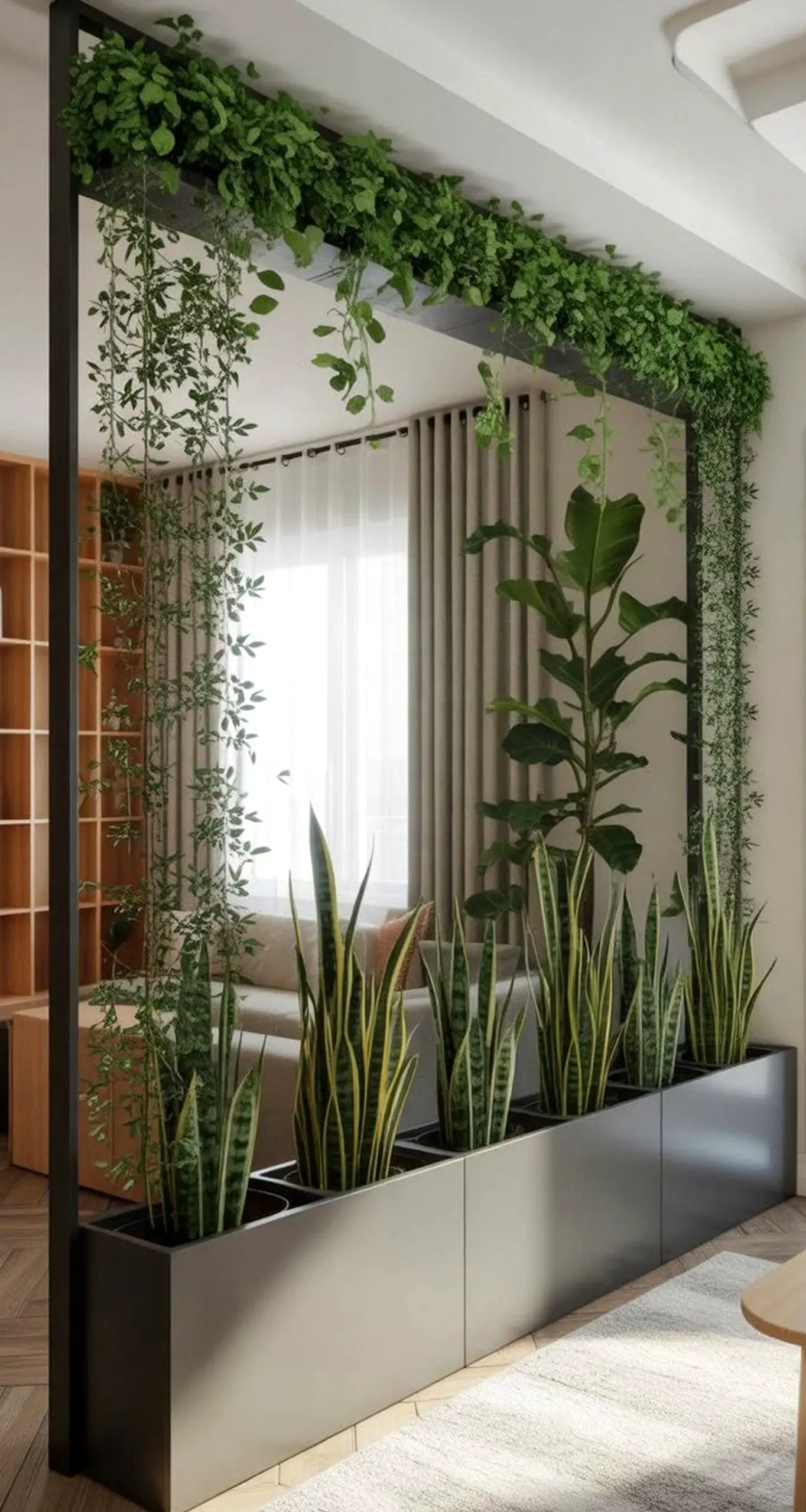 Open kitchen nook supports the wall through character, leaving the space feeling visually grounded.