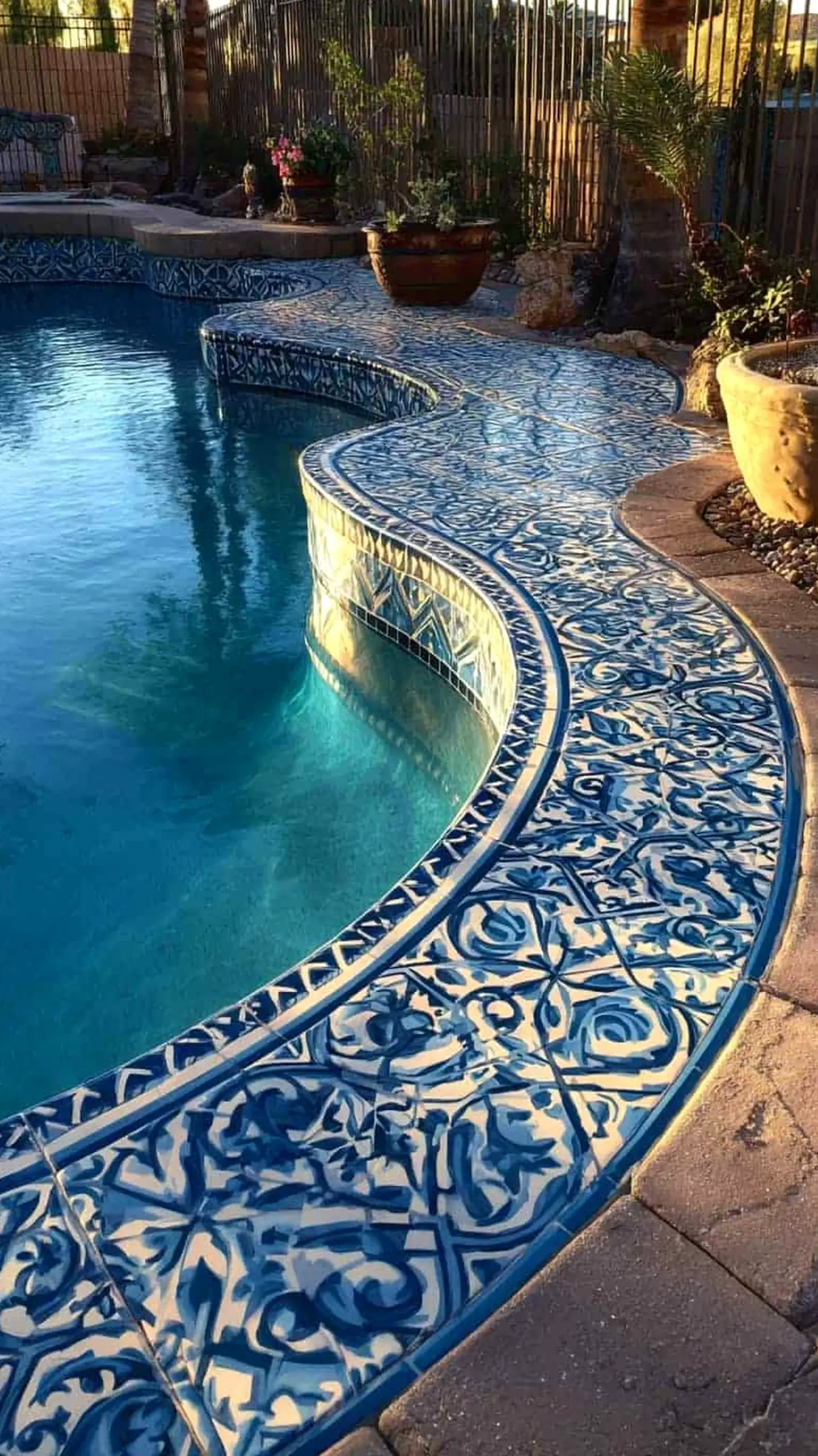 Sculptural tile detail adds focus across the backdrop, giving the decor a finish that feels simple yet expressive.