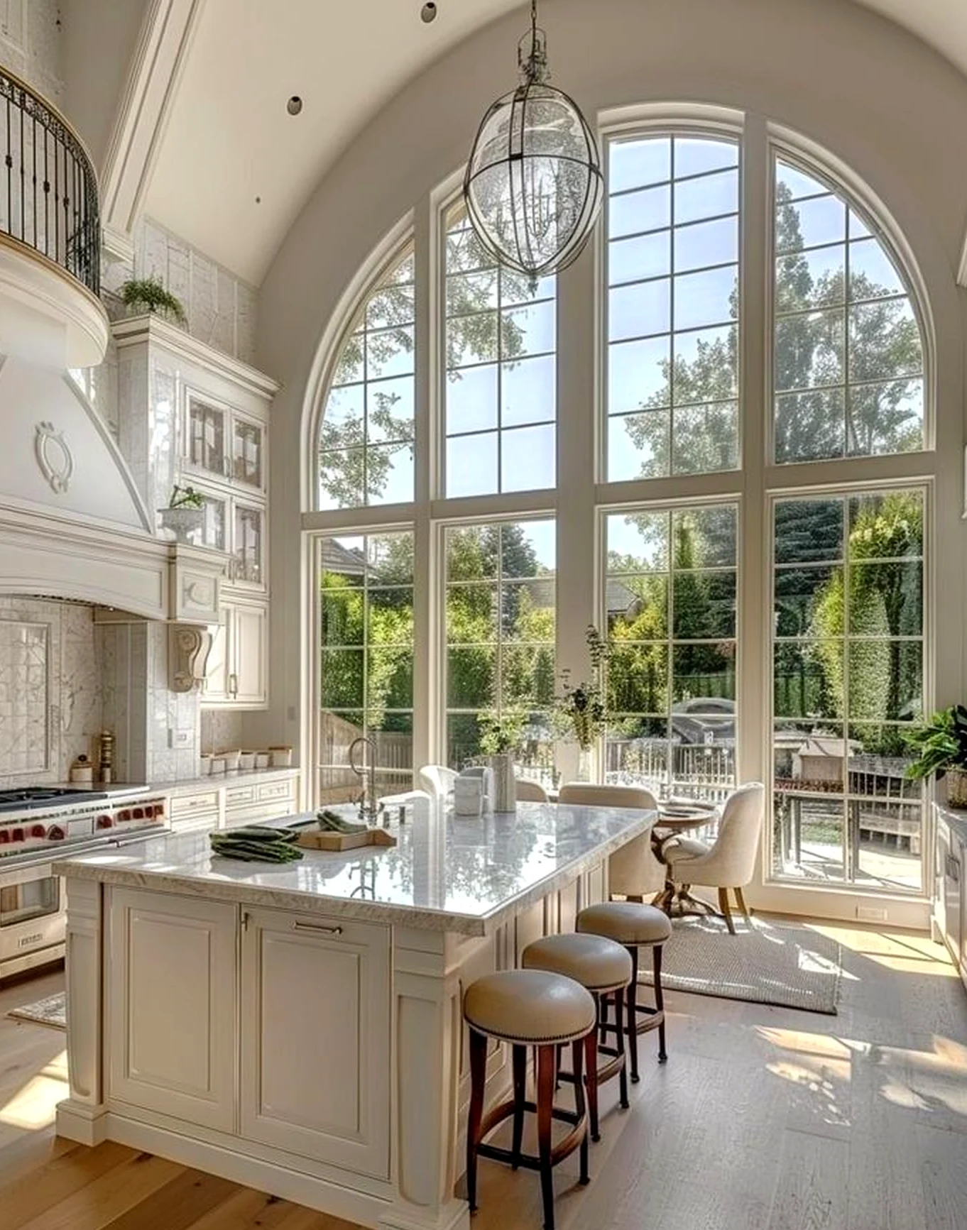 Sunny painted door draws attention to softness while the view stays visually grounded.
