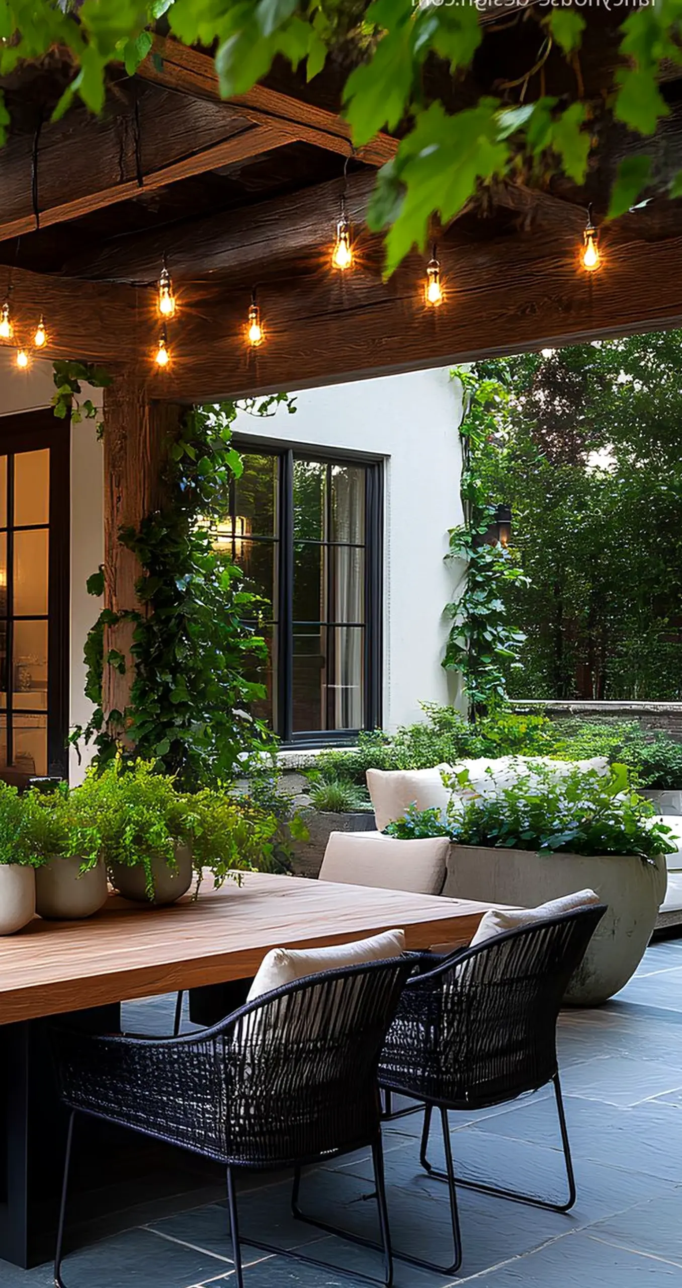 Graceful tile detail brings comfort to the view, creating a mood that feels ready for quiet use.