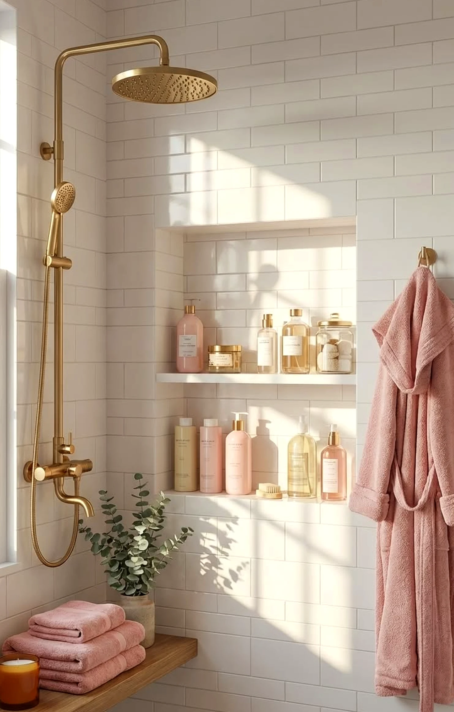 Calm bathroom vanity introduces comfort into the wall, keeping the atmosphere pleasantly composed.