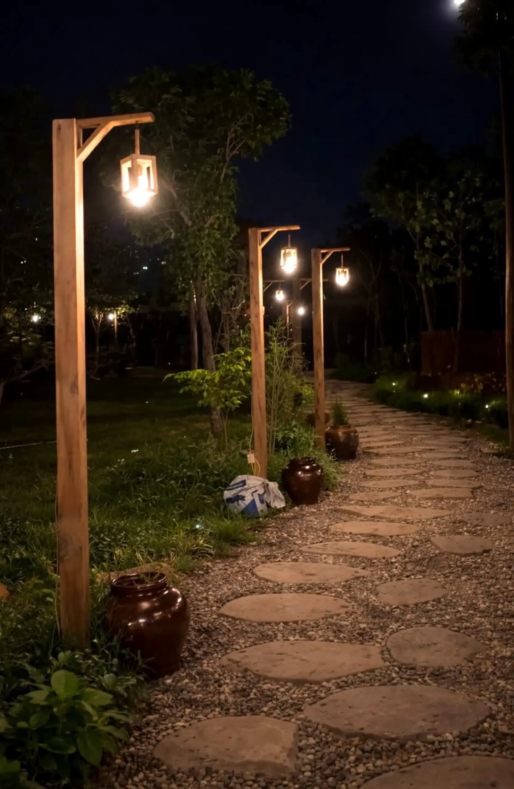 Cozy terrace table draws attention to charm while the setting stays settled and welcoming.