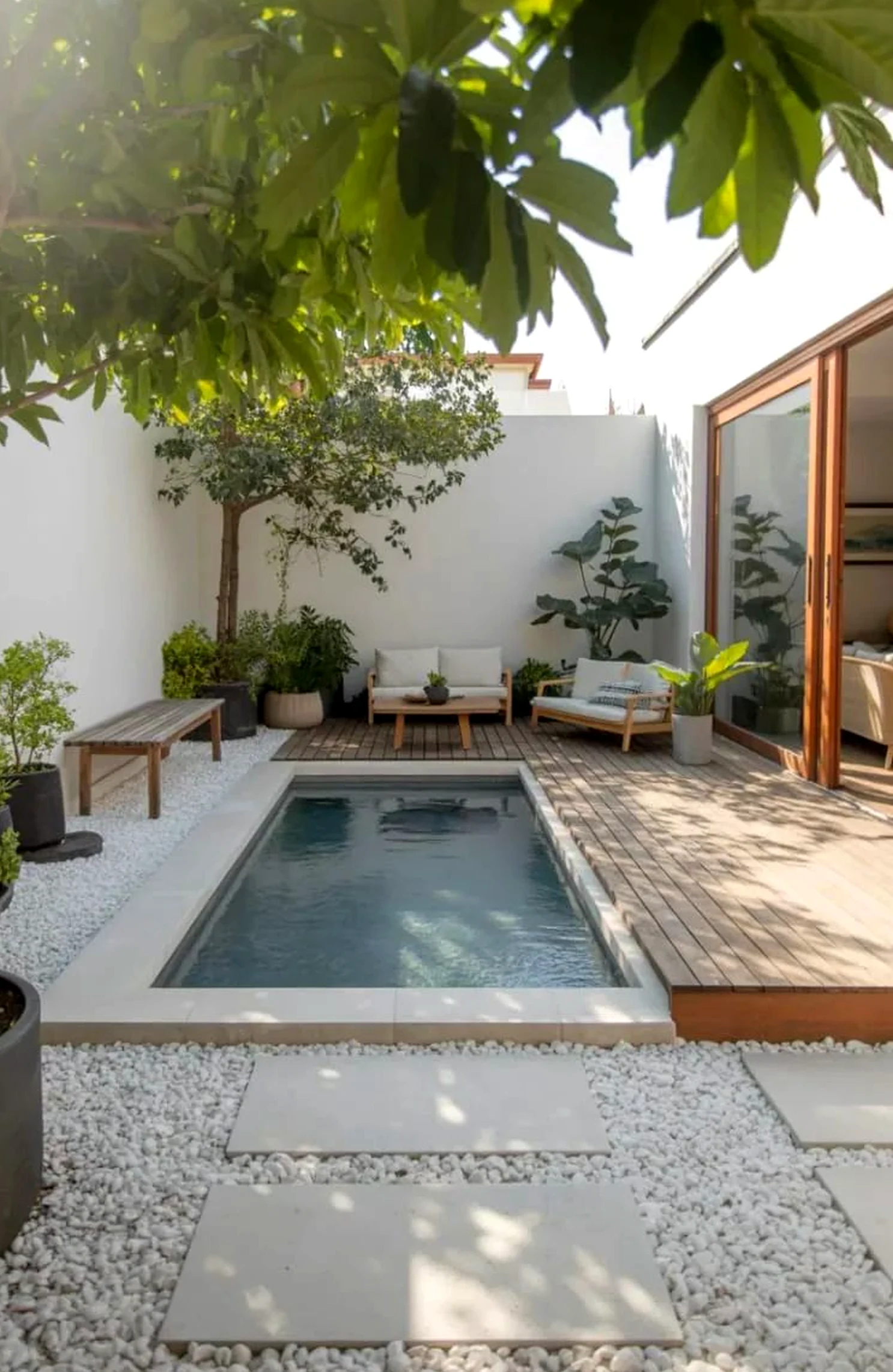 Compact tile detail introduces freshness into the setting, keeping the atmosphere comfortable in daily use.