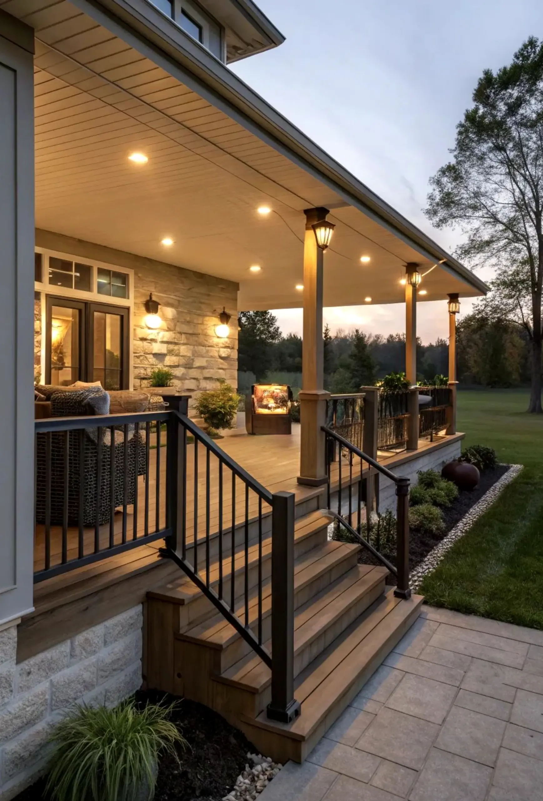 Bright arched doorway adds a clear layer of detail, helping the outdoor space feel ready for quiet use.