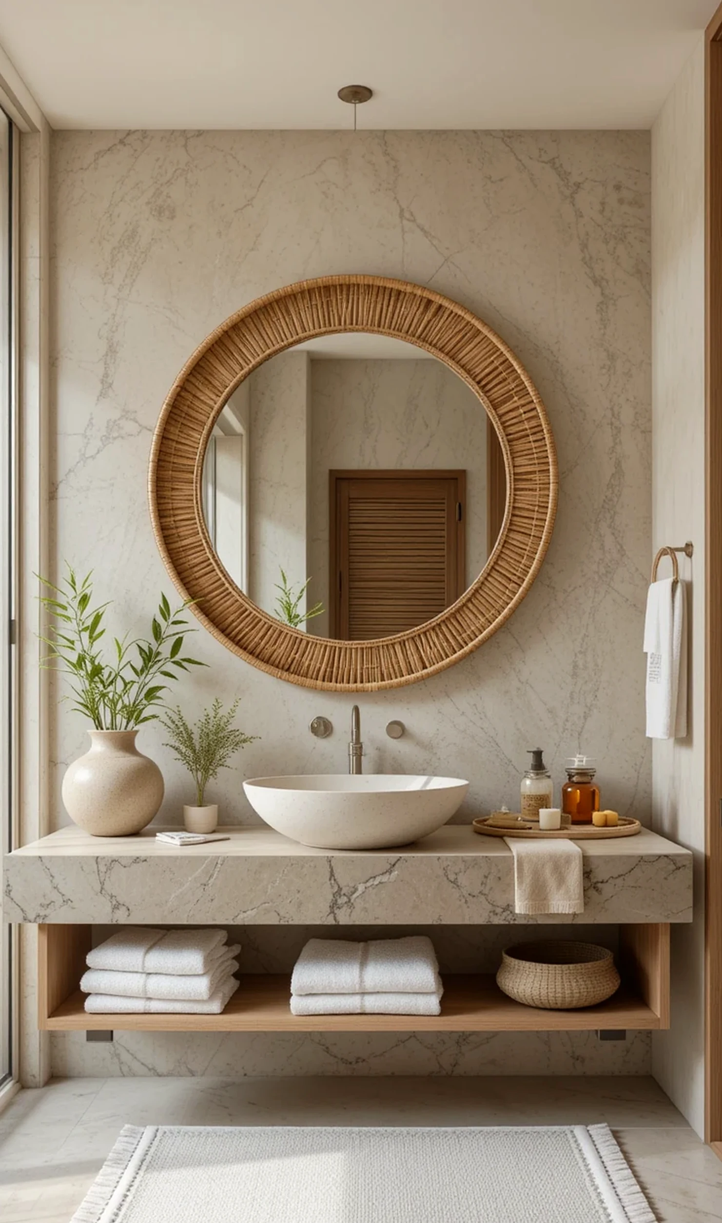 Sunny patio corner draws attention to warmth while the composition stays visually grounded.