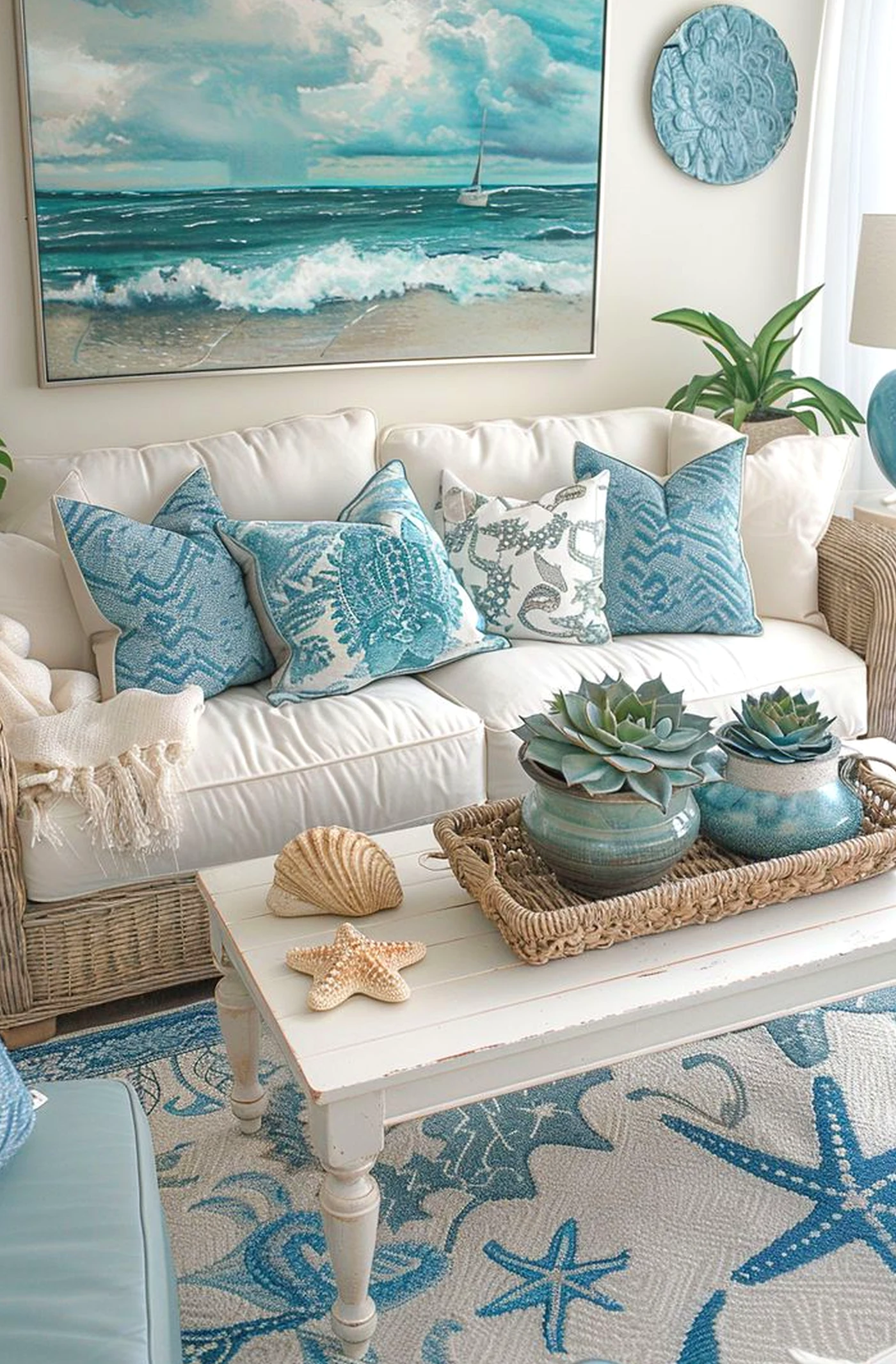 Earthy compact workspace frames the view with texture, making the scene feel easy to enjoy.